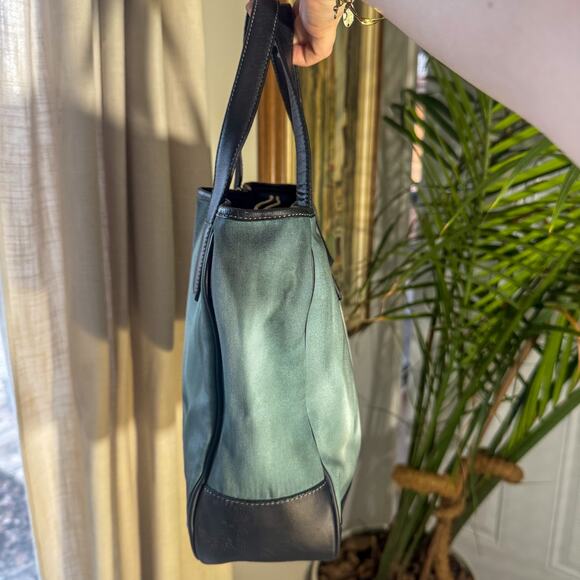 ,🎨 One-of-a-Kind VTG Coach Legacy Zip Satchel - Custom Abstract Celadon Dye Y2K - Picture 2 of 10